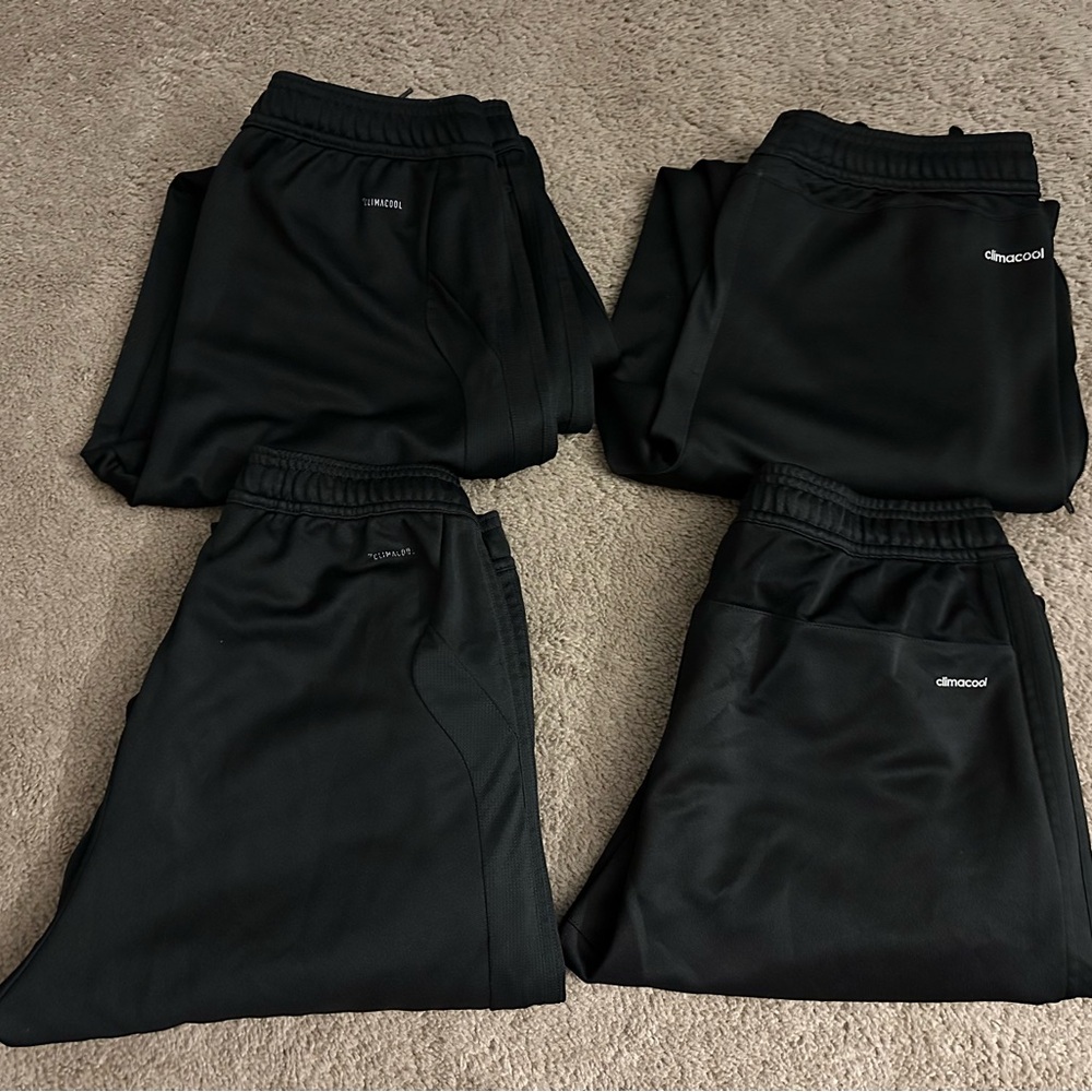 Adidas Mens Black Track Pants Bundle Size Small